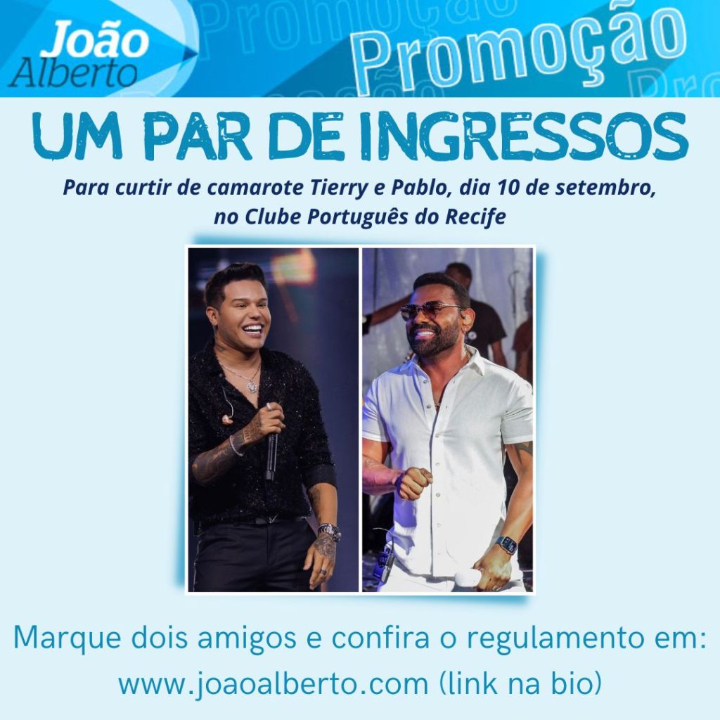 SORTEIO: UM par de ingressos para o show de Tierry e Pablo