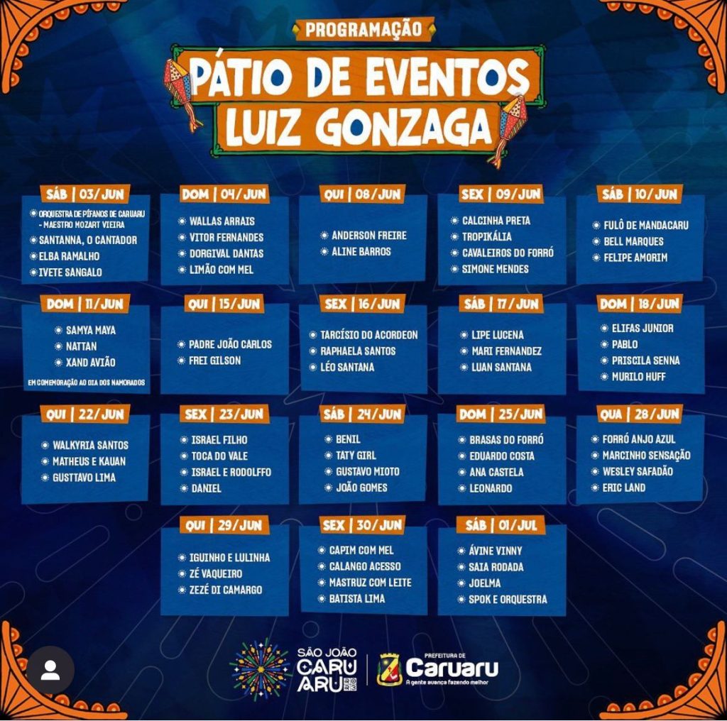 São João de Caruaru lança programação oficial