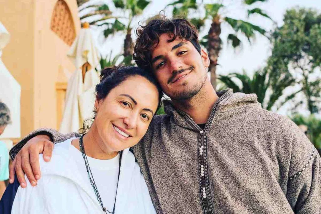 simone medina e o seu filho, o surfista gabriel medina
